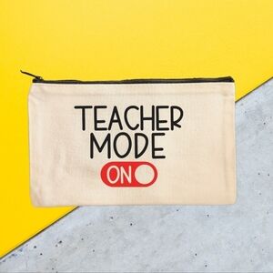 3 for $30 - Canvas pouche - Teacher mode on